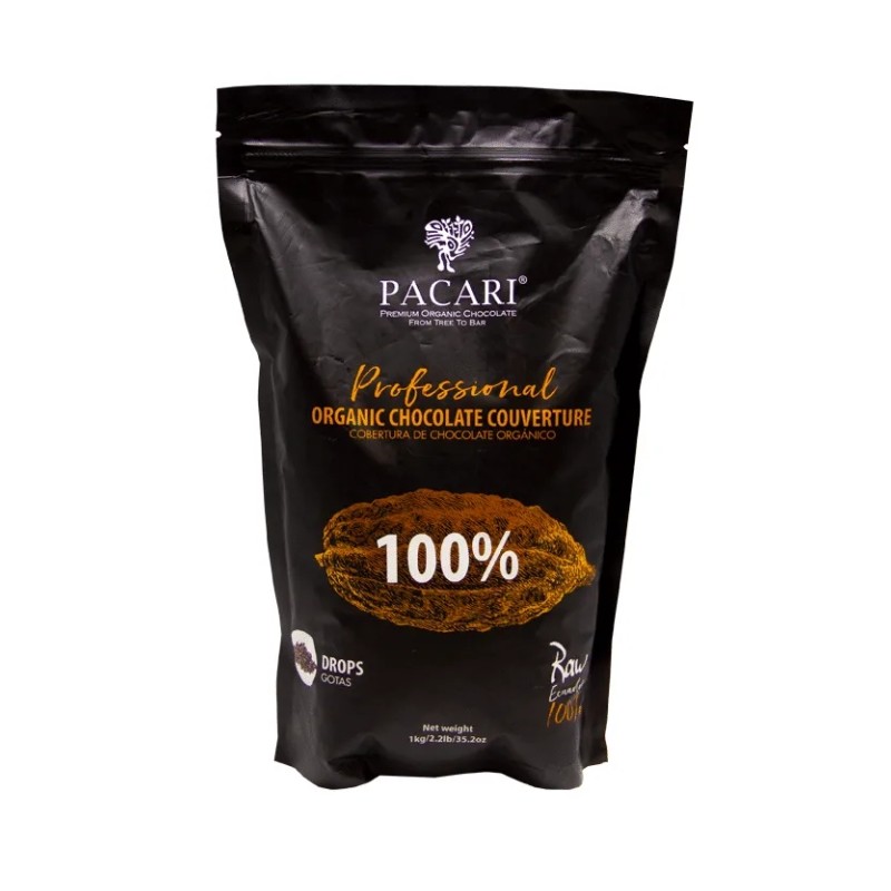 PACARI Chocolate Orgánico Cobertura 100% - Piezas 1kg