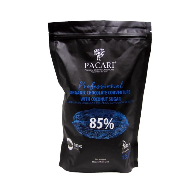 PACARI Chocolate Orgánico Cobertura 85% - Piezas 1kg