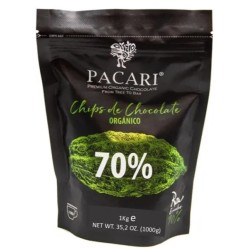 PACARI Chocolate Orgánico Cobertura 70% - Pieces 1Kg