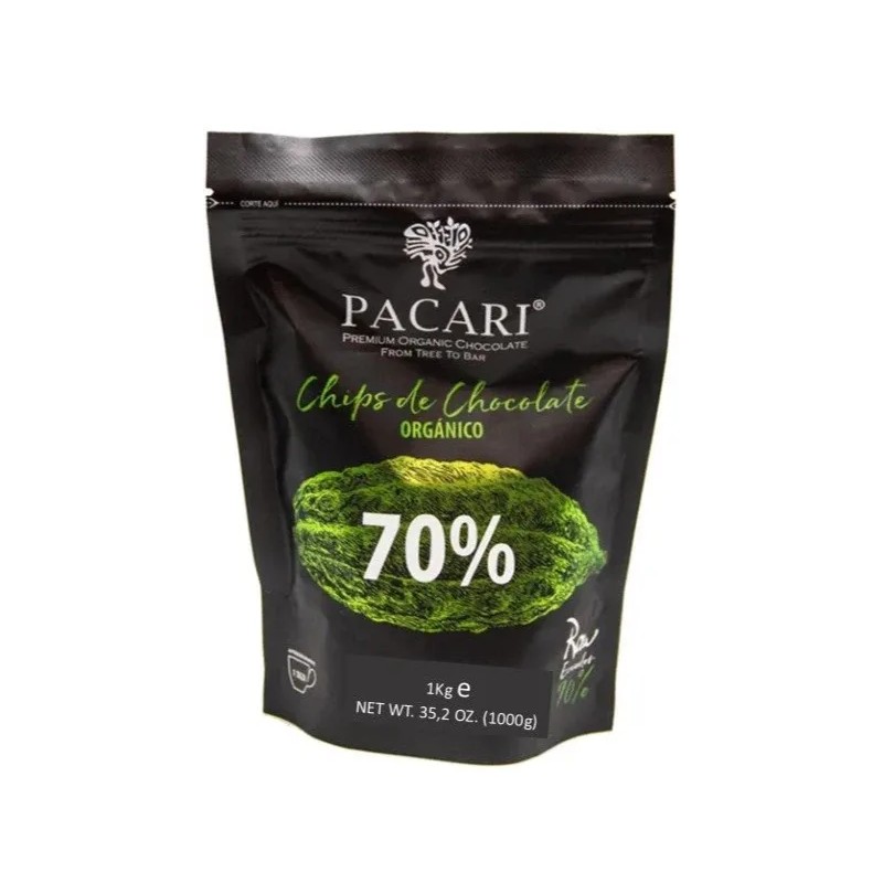 PACARI Chocolate Orgánico Cobertura 70% - Pieces 1Kg