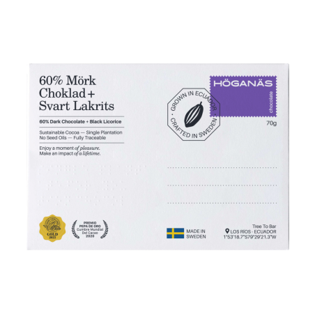 Höganäs Chocolate® 60% Dark chocolate + licorice powder