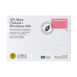 Höganäs Chocolate® 70% Dark chocolate + Himalaya pink salt