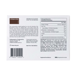Chocolate negro 80% cacao con trozos de nibs de cacao. Extra crujiente, con un sabor puro y tostado que resalta la esencia del c
