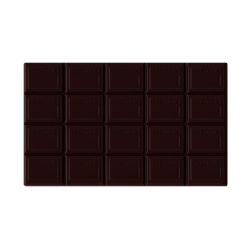 Chocolate negro 80% cacao con trozos de nibs de cacao. Extra crujiente, con un sabor puro y tostado que resalta la esencia del c