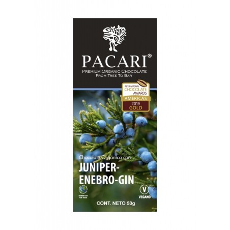 PACARI Chocolate Negro Orgánico Enebro - Barra 50gr
