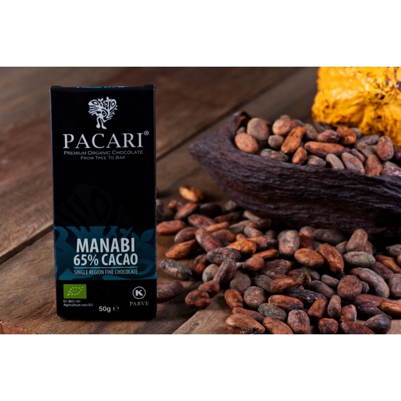 PACARI Chocolate Negro Orgánico Provincia Manabí 65% - Barra 50gr