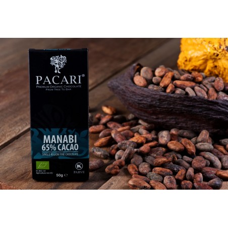 PACARI Chocolate Negro Orgánico Provincia Manabí 65% - Barra 50gr