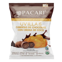PACARI Uvilla cubierta de Chocolate Orgánico 57gr